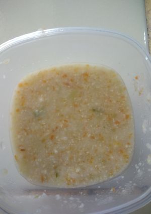 Foto resep MPASI 6 BLN : bubur ikan gindara labu siam wortel