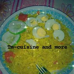 A picture of Jellof spaghetti.