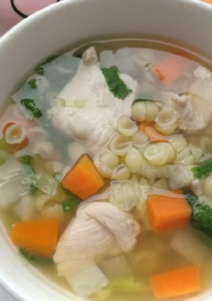 รูปของ มักกะโรนีน้ำไก่ วันป่วยๆ