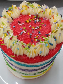 Una foto de Rainbow Cake (Torta Arcoíris)