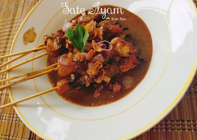 Yuk intip, Bagaimana cara memasak Sate Ayam (Bumbu Kacang)  nagih banget