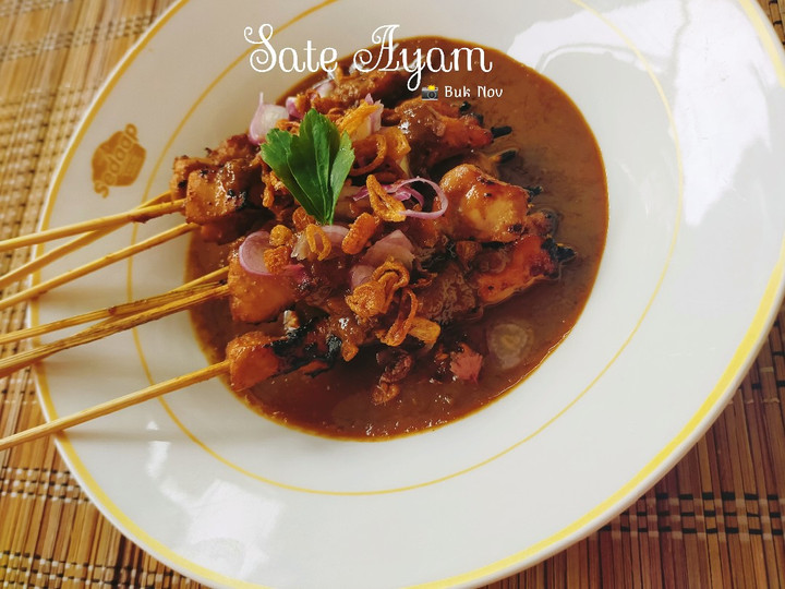 Yuk intip, Bagaimana cara memasak Sate Ayam (Bumbu Kacang)  nagih banget