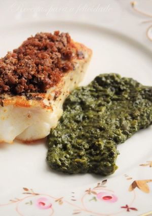 Foto de Bacalhau Fresco com Crosta de Broa e Pasta de Azeitona