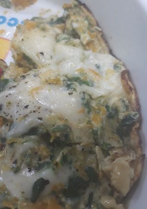 Una foto de Tortilla de acelga, brócoli, zapallo y muzzarella para bebes!