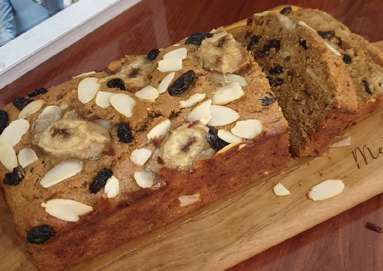 Resep Banana Cake with Almond &amp; Raisin / Kue Pisang (dengan almon dan yang Bikin Ngiler