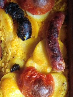Una foto de Arroz al horno con embutido
