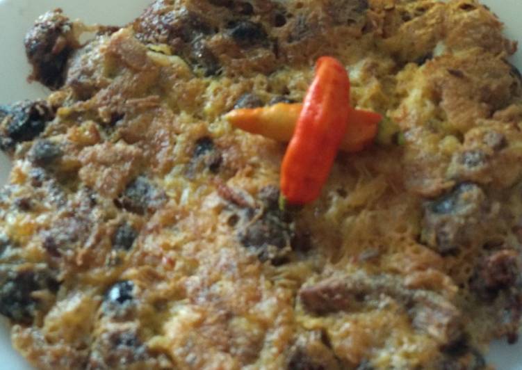 Langkah Mudah untuk Menyiapkan Omelet ati ampela ayam #keto, Lezat