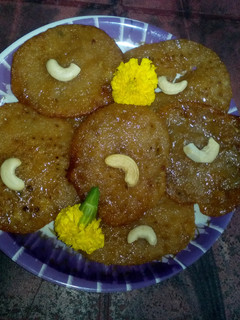 A picture of Malpua-a famous dessert.