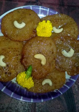 A picture of Malpua-a famous dessert.