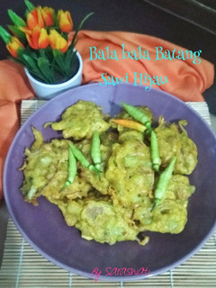Foto resep Bala bala Batang Sawi Hijau Bakso Rebon