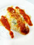 Raviolis caseros rellenos de espinaca y bacon