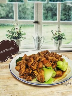 Foto resep Pokcoy Siram Ayam Saus Tiram