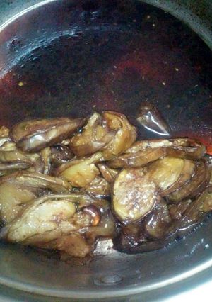 Hình của món Cà tím xốt xì dầu.