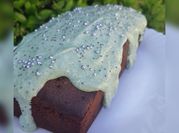 Una foto de budin de chocolate blanco