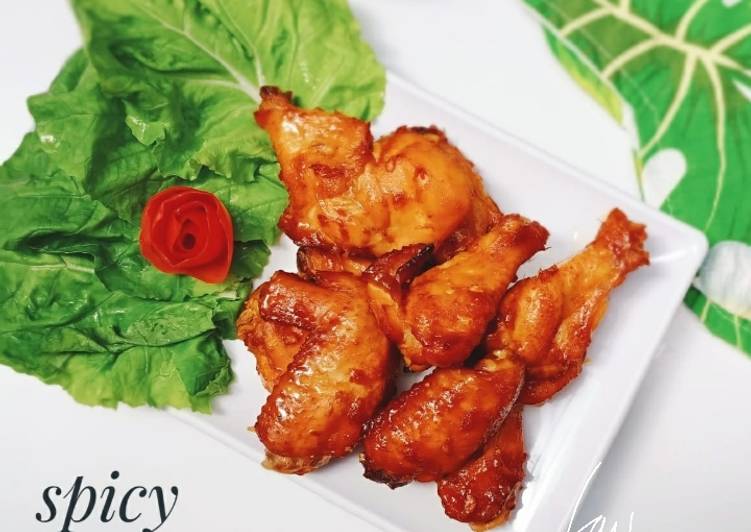7 Resep: Spicy Chicken Wings Kekinian