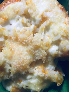 Una foto de Zapallo al horno relleno con arroz bco y queso cremoso