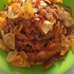 A picture of Sambal Kentang dan Tempe Krispi.