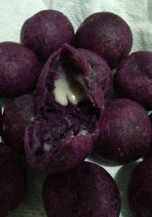 Foto resep Bola Ubi Ungu Kopong isi Keju