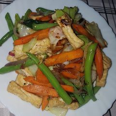 A picture of Vegetable stir fry tofu.