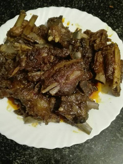 Una foto de Costillas de matanza adobada y fritas