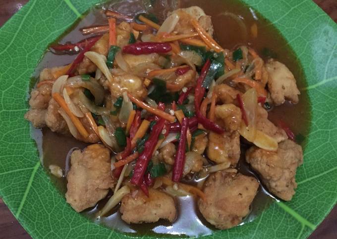 Ayam fillet pedas manis