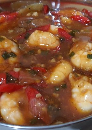 Foto resep Udang saos campur 😁