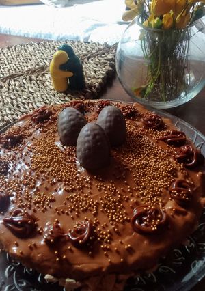 Una foto de Torta Pascuas de brownie ♥️