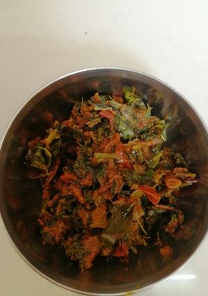 A picture of Tomato purslane leaves curry Gangavalli kura.