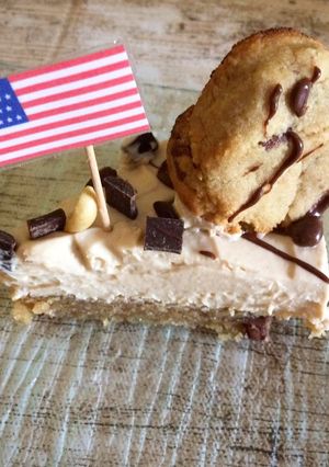 Une photo de Cheesecake beurre de cacahuète / cookies