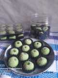 Melon thumbprint cookies