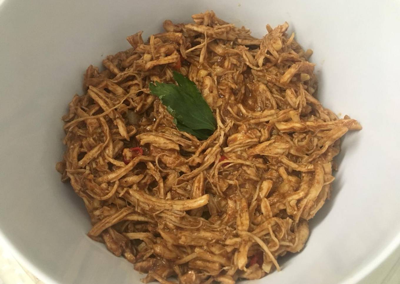 Ayam Suwir Rendang (4 bahan saja)