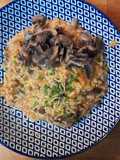 Risoto de Cogumelos, Alho Francês e Farinheira
