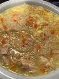 Sopa de cabello de ángel y pollo