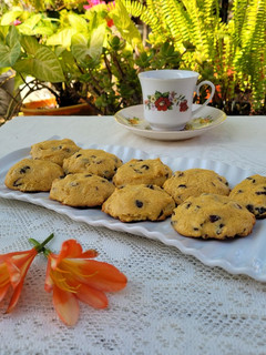 Una foto de Galletitas de garbanzo, arándanos y jengibre
