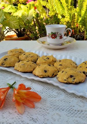 Una foto de Galletitas de garbanzo, arándanos y jengibre