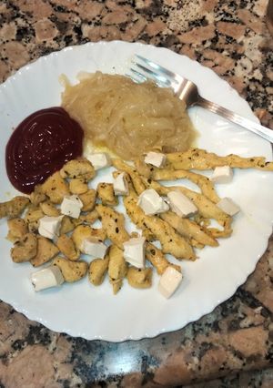 Una foto de Delicias de pollo con quesitos
