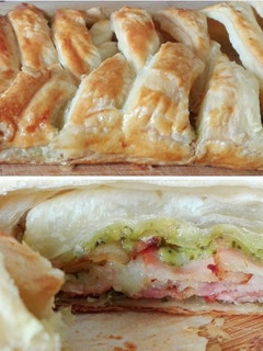 Una foto de Trenza de bacon al pesto