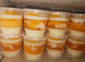 Foto resep Puding Lapis Lychee Jeruk