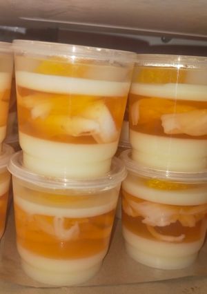 Foto resep Puding Lapis Lychee Jeruk