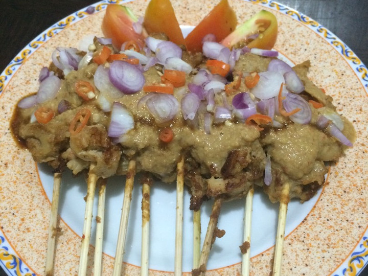 Standar Resep  membuat Sate jamur bumbu kacang  sempurna