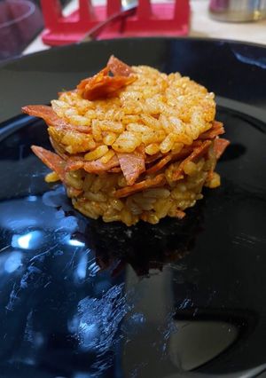 Une photo de Risotto au chorizo