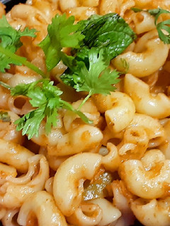 A picture of Jhatpat red sauce macaroni.