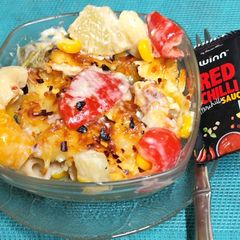 A picture of 🍍🍾🏝️🍍🫑Baked Hawaiian Macaroni With Pineapple Gourmet Style🍍🍾🏝️🍍🫑.