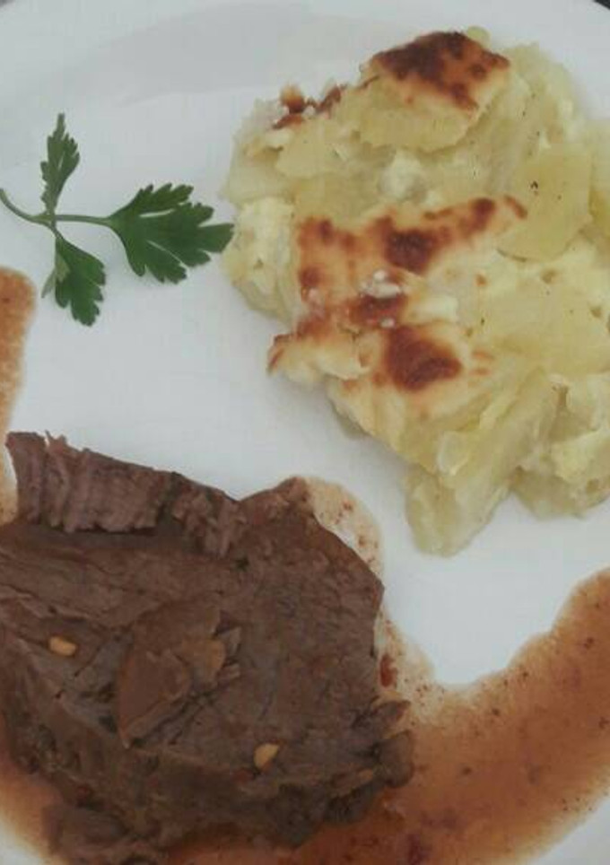 Una foto de Papas a la crema