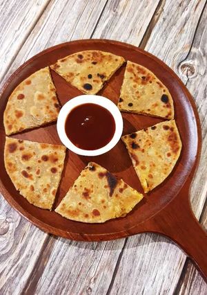 A picture of Nendran Banana Stuffed Paratha.
