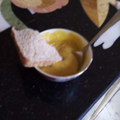 A picture of Yummy butternut soup (home made).