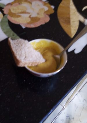 A picture of Yummy butternut soup (home made).