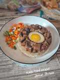 Nasi Tim Ayam Jamur Shitake