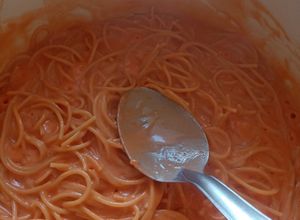 Una foto de Spaghetti rojo mexicano🍝🇲🇽