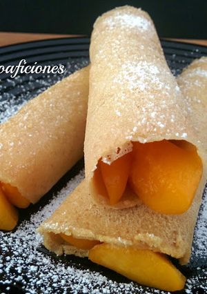 Foto principal de Crepes de avena con melocotón